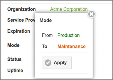 Admin Web App: Dashboard - System Mode