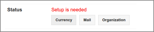 Admin Web App: Dashboard - Setup is needed