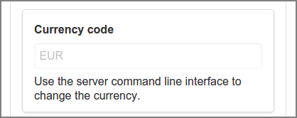 Admin Web App: Options - Financial - Currency