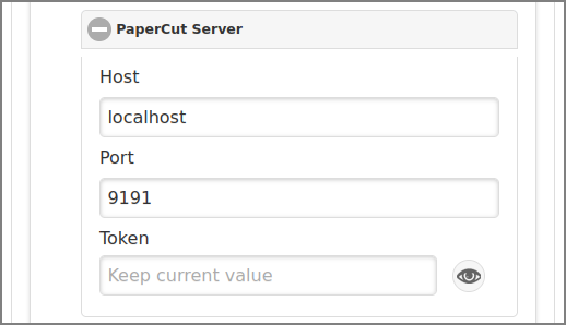 Admin Web App: Options - PaperCut Server