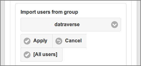Admin Web App: Options - User Creation - From Group
