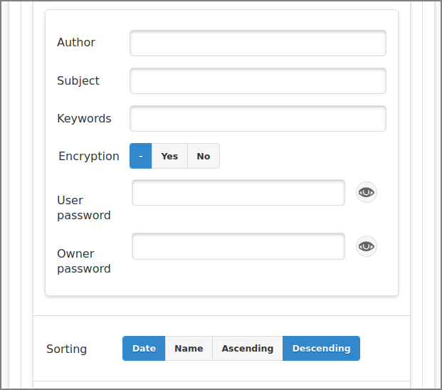 Admin Web App: Documents - Select and Sort - PDF