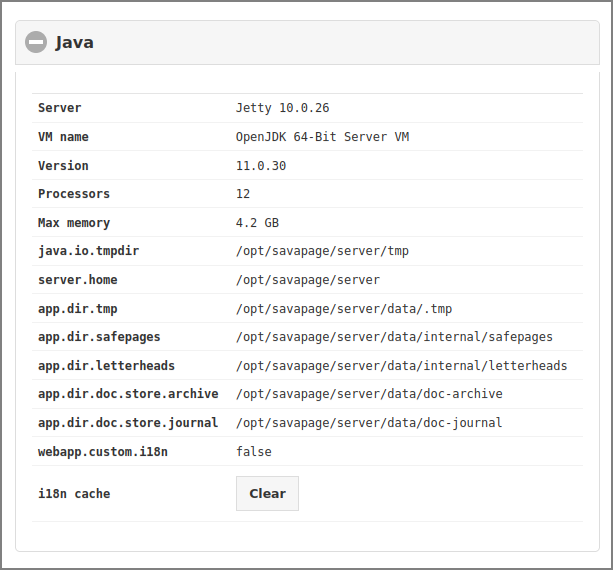 Admin Web App: About - Java