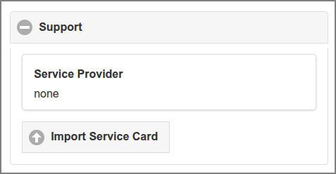 Admin Web App: About - Support