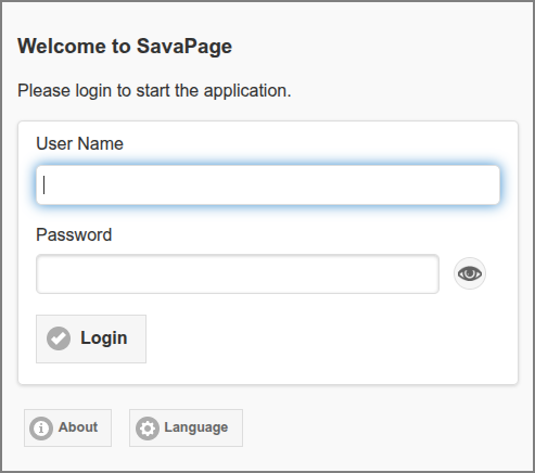 Web App: Login Dialog