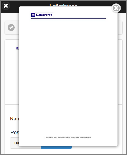 User Web App: Letterhead - Detail