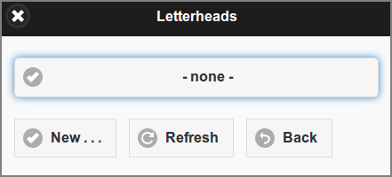 User Web App: Letterheads